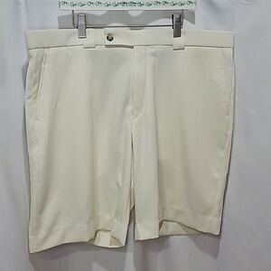 NWT GREG NORMAN Pantalon Performance Fit Flatfront Shorts Golf